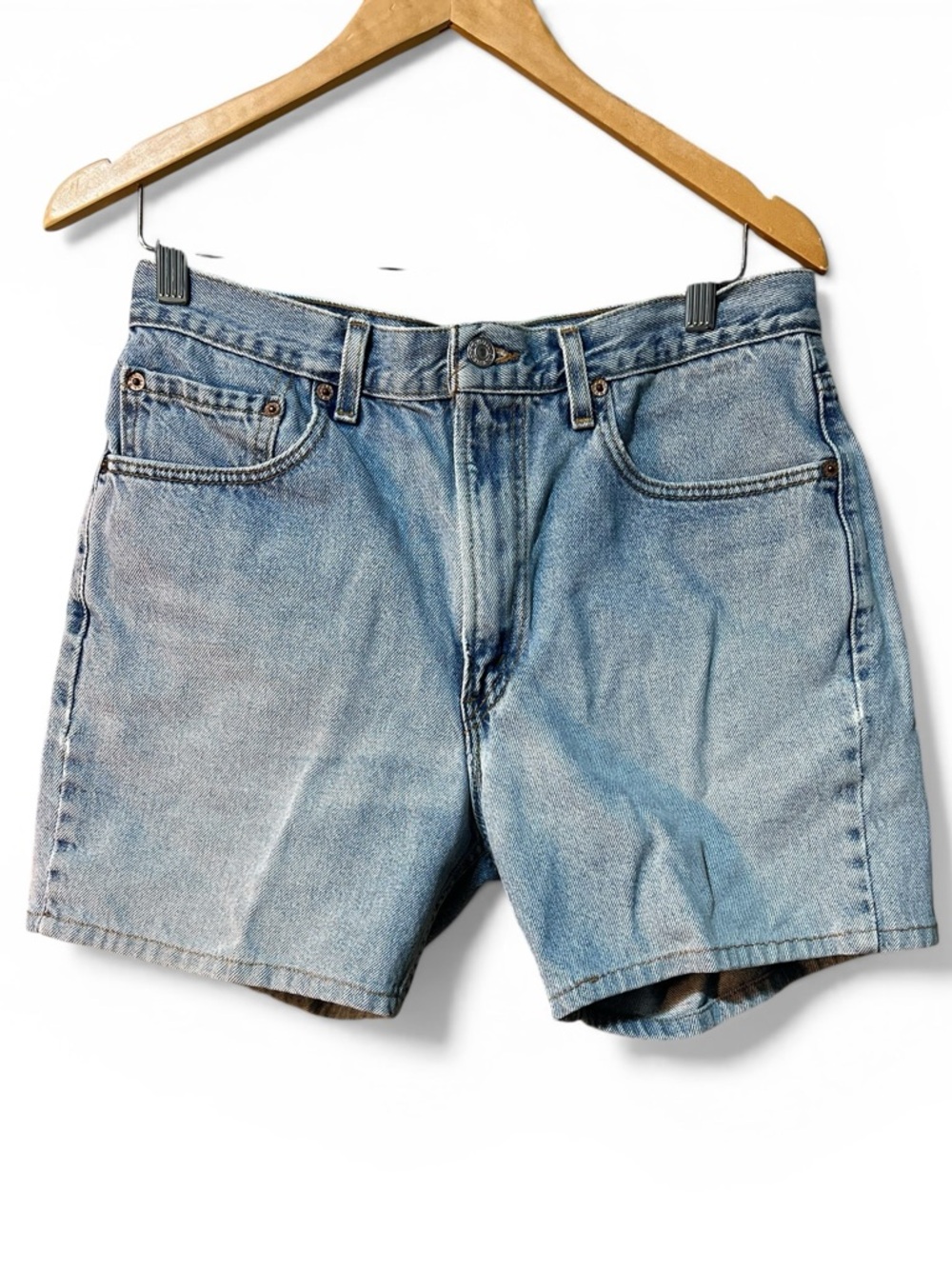 Levi's Light Blue Denim Jean Shorts Made in USA vintage 34